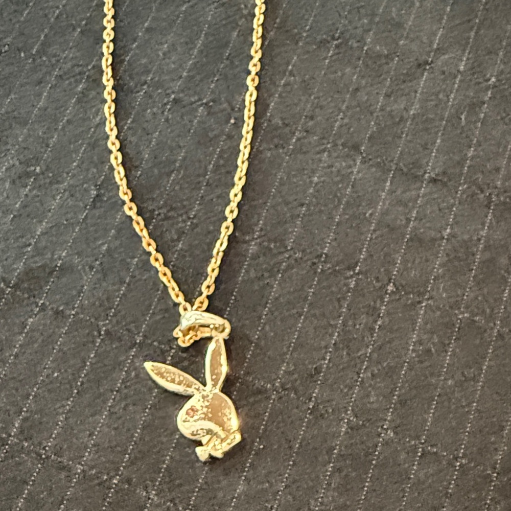 PLAYBOY Gold Bunny Pendant Necklace - Picture 2 of 2